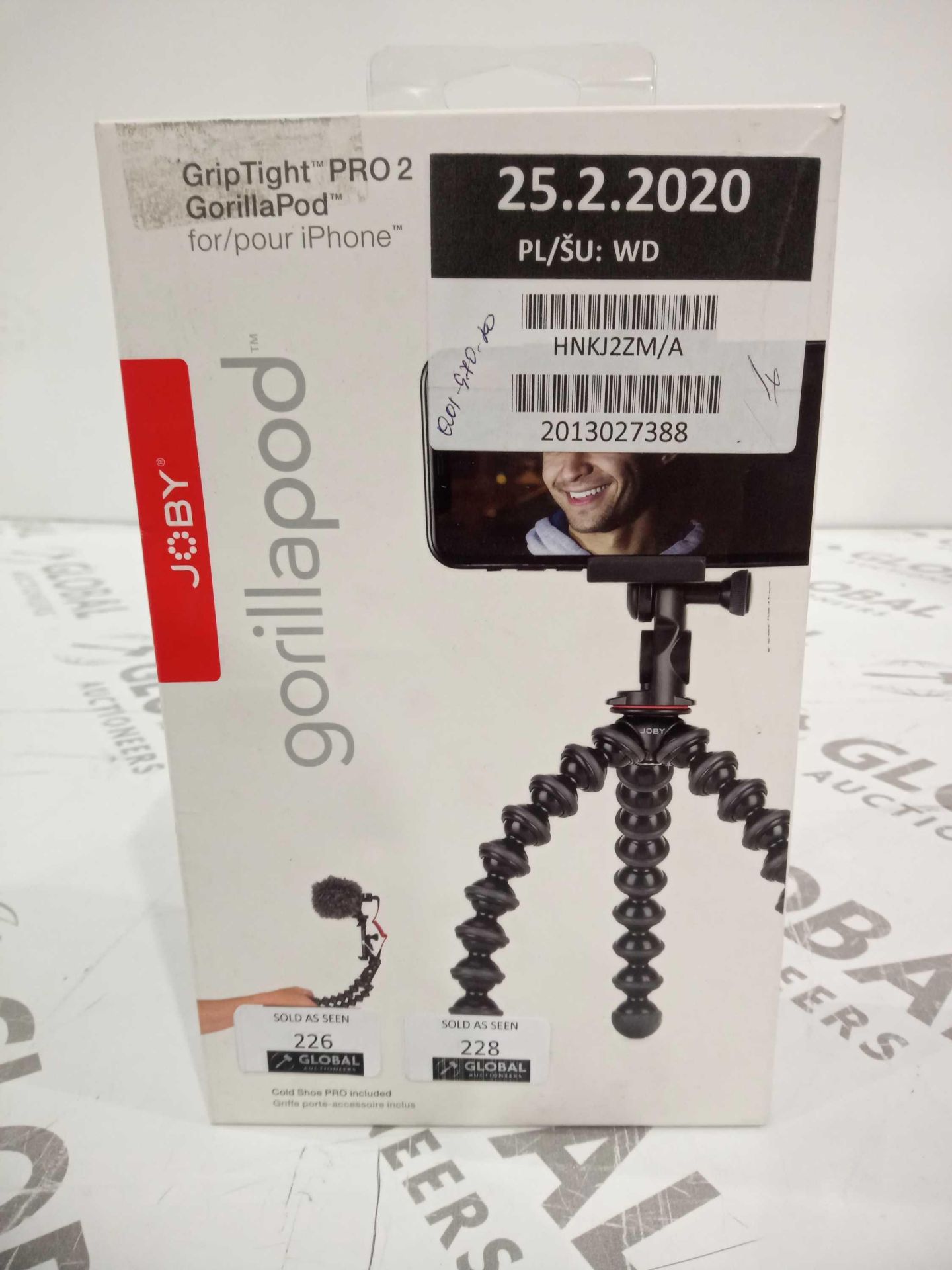 RRP £80. Boxed Joby Gorillapod Griptight Pro 2 For Iphone