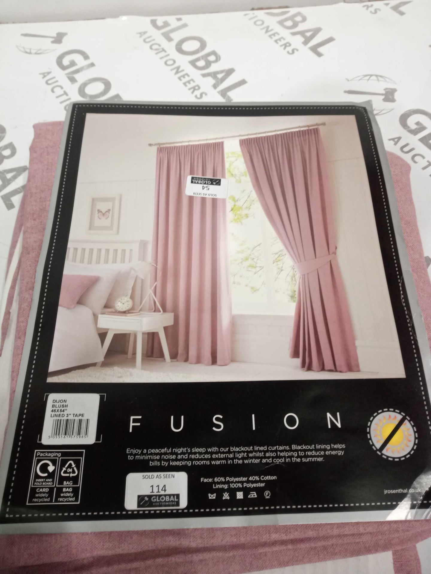 Combined RRP £100 Lot To Contain 2 Pairs Of Fully Lined Curtains