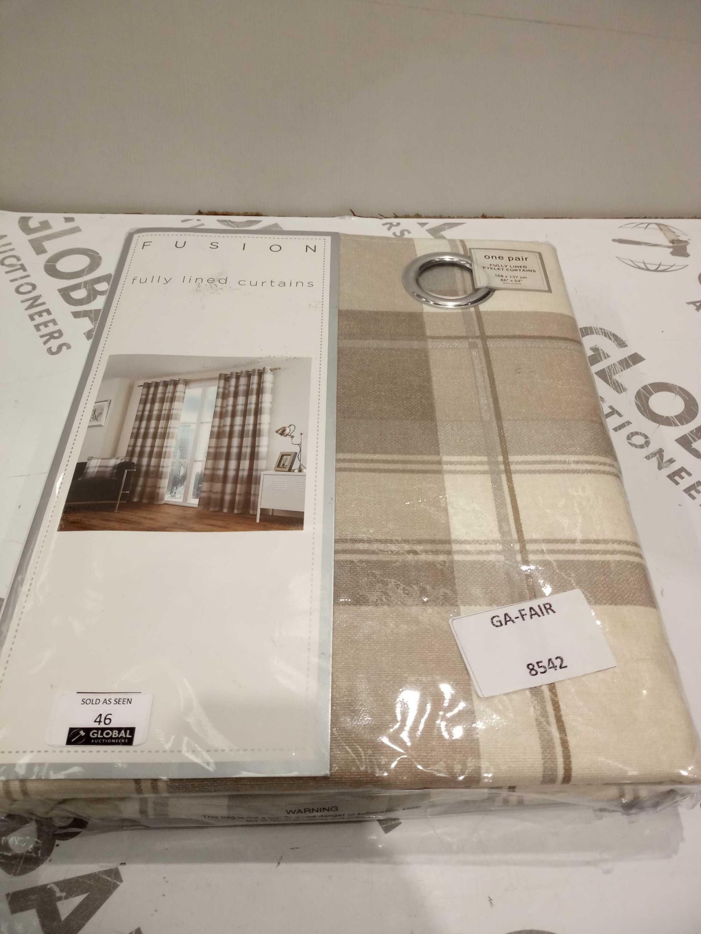 Combined RRP £80 Lot To Contain 2 Pairs Of Fusion Assorted Curtains