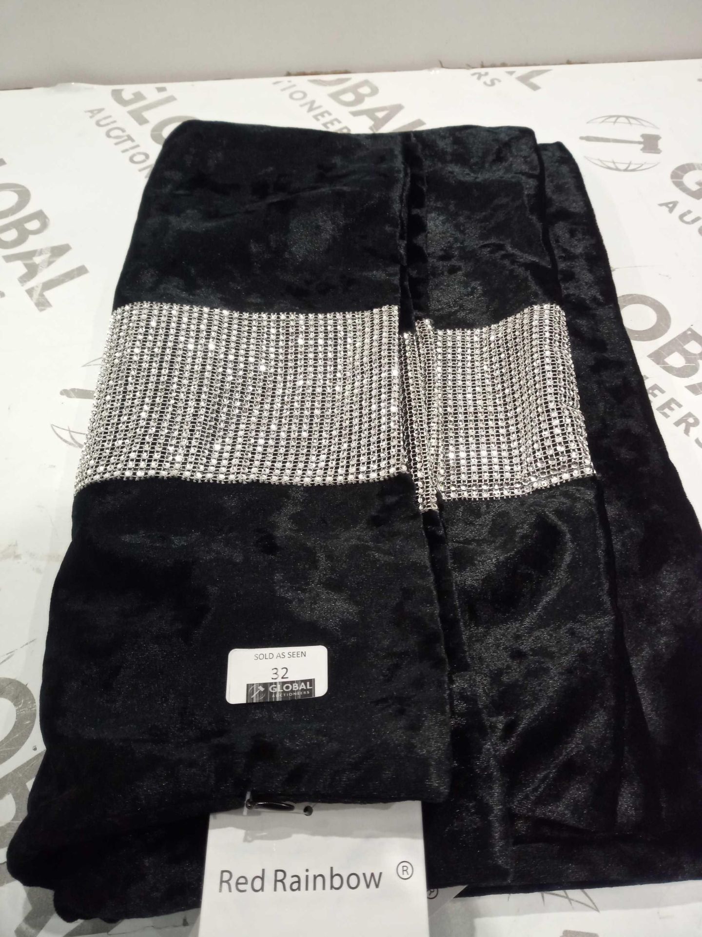 Combined RRP £100 Lot To Contain 3 Pairs Of Assorted Curtains And 4 Black & Silver Cushion Cases