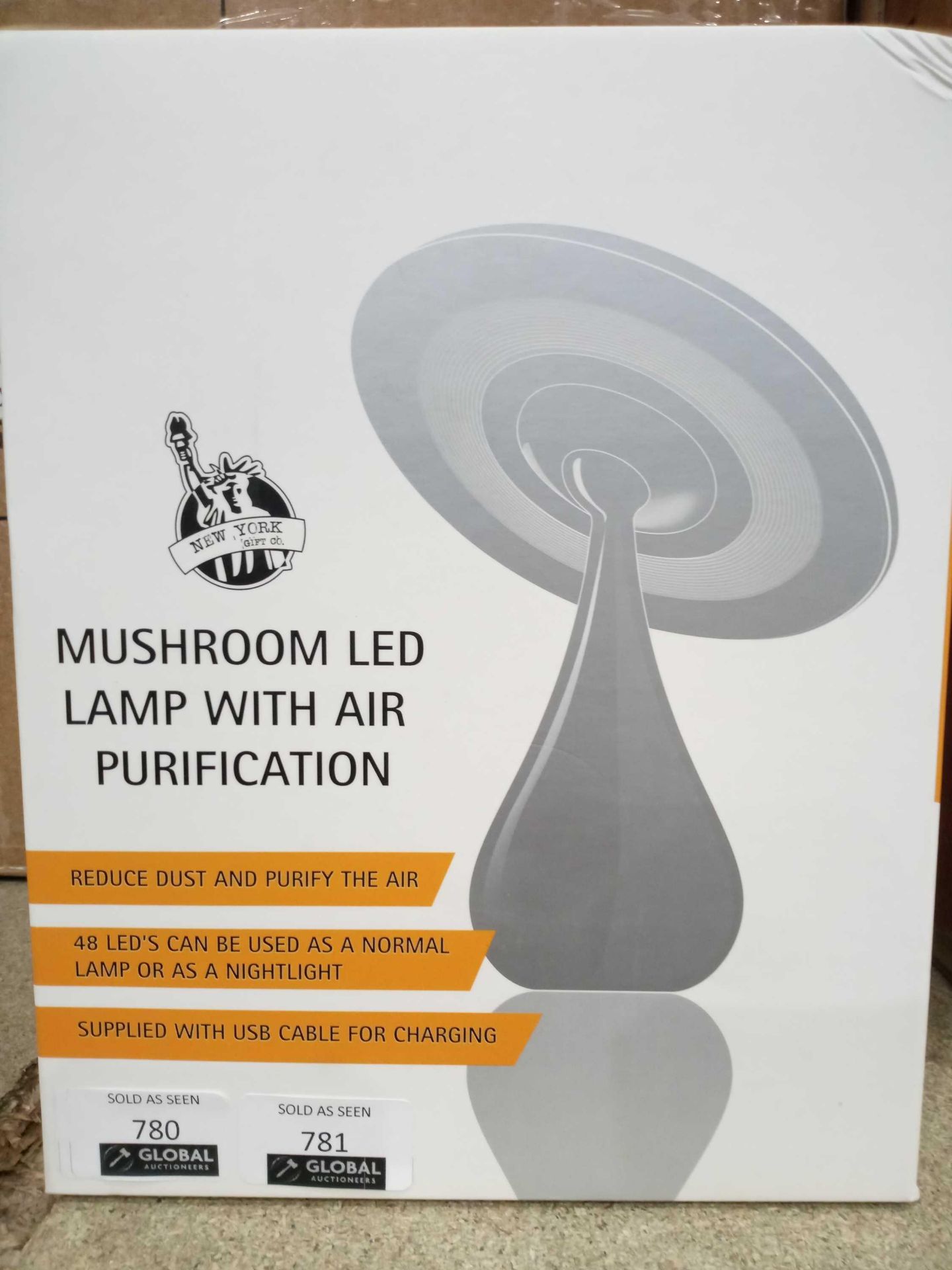 Combined RRP £75 Lot To Contain 12 Boxed Mushroom Led Lamp With Air Purification