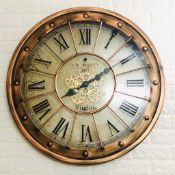 RRP £350 Boxed Rose Gold Jd Bassett Wall Clock