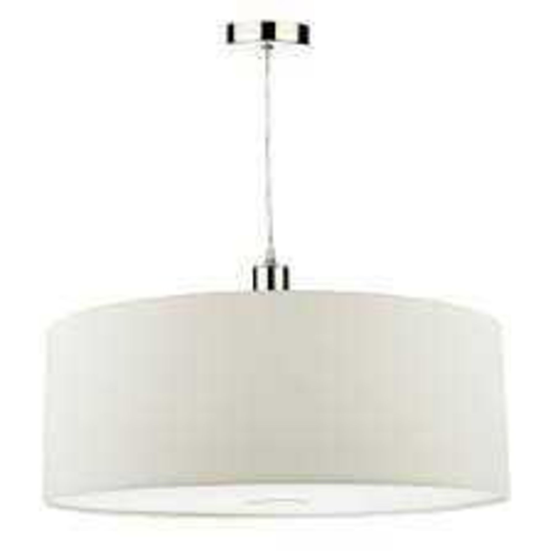 Rrp £65 Modern Ronda 60Cm Easy Fit Pendant Porcelain White Ceiling Light - Image 2 of 2