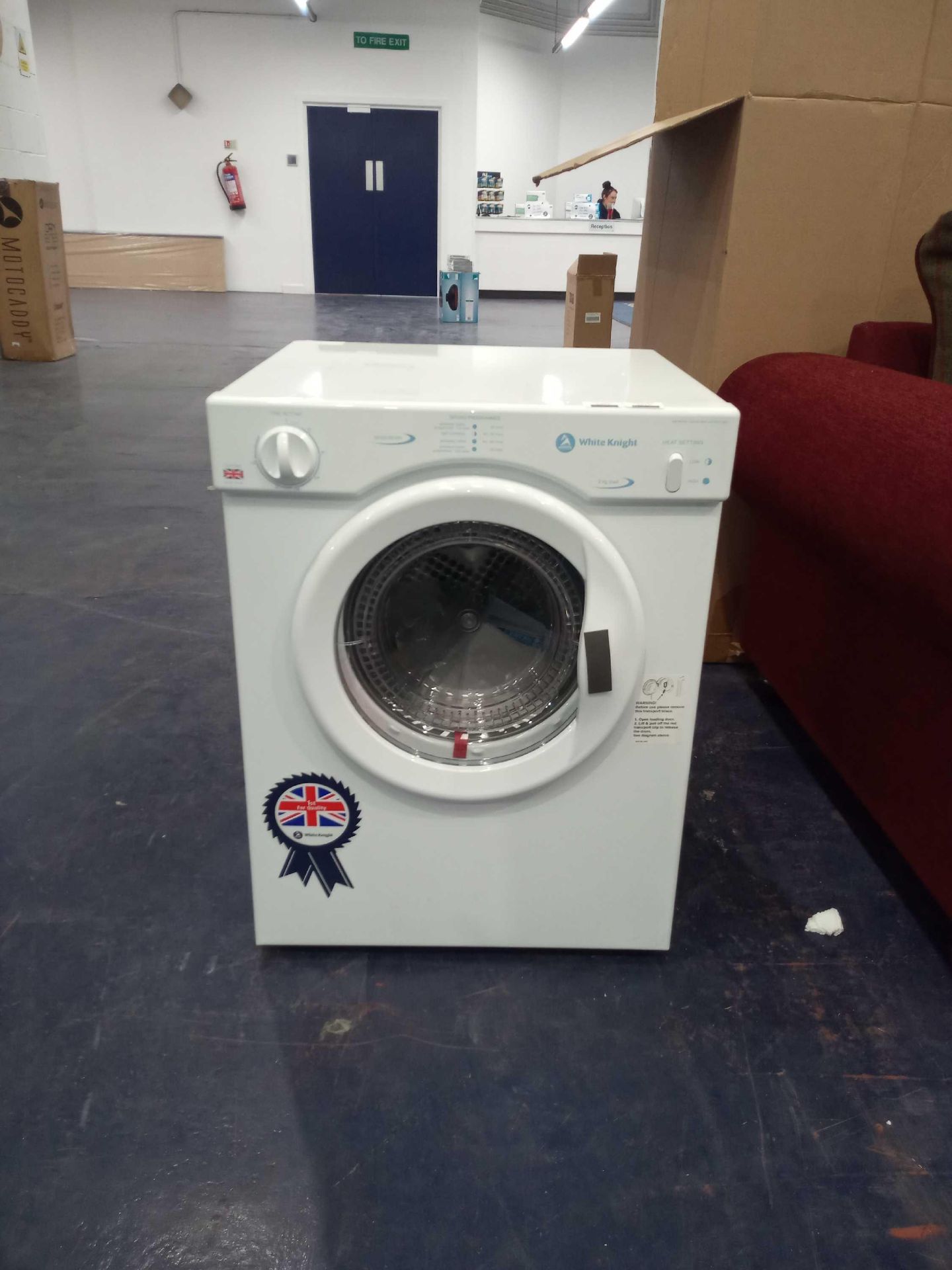 Rrp £180 Boxed Grade B White Knight C37Aw Uni Directional Tumble Dryer