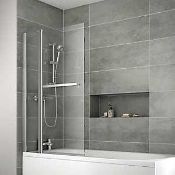 RRP £70 Boxed Chrome Silver Shower Screen