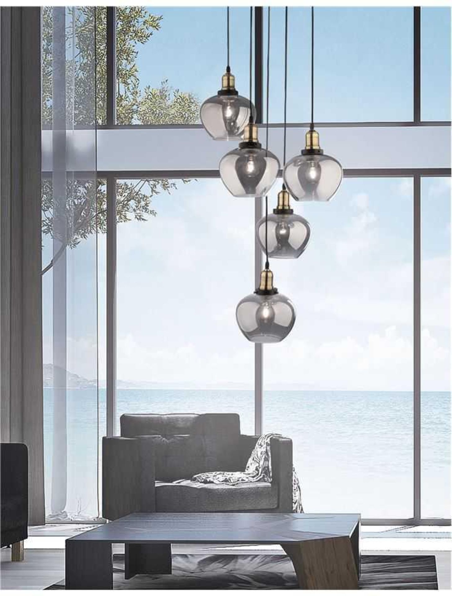 RRP £185 Boxed Nova Luce Cedro Ceiling Light - Image 2 of 2