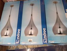 RRP £60 Boxed Sherika 1 Light Teardrop Pendants