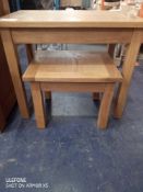 Rrp £159 Wooden Oak 2 Pcs Side Table