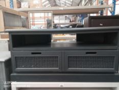 Rrp £130 Lucy Cane Corner Tv Unit In Grey