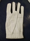Leather White & Black Golf Glove Medium