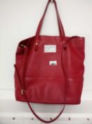 Rrp £100 John Lewis Red Leather Bag