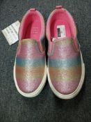 Rrp £19 John Lewis Girls Rainbow Shoes Size 12