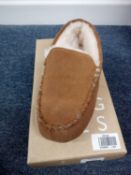 Rrp £36 John Lewis Phoenix Tan Slippers Size 4