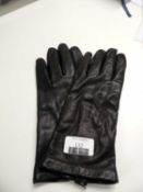 Rrp £17 John Lewis Leather Black Gloves