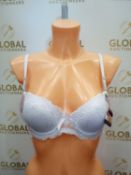 Rrp £270 Lot To Contain 3 Brand New Packs Of 6 Hana Body Shaping Lace Bras (White) H6583 36B-46B