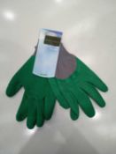 Rrp £360 Box To Contain 111 Pairs Of Green And Grey All Season Dunelm Gardening Gloves