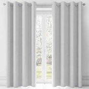 RRP £100 Lot To Contain Fusion Fully Lined Sorbonne Silver Curtains