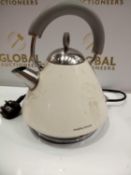 Combined RRP £120. Lot To Contain 2 Assorted Morphy Richard 1.5L Kettles In Black And Cream.