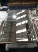 RRP £ 60 Large Designer Glass Wall Mirror (Needs Attention )