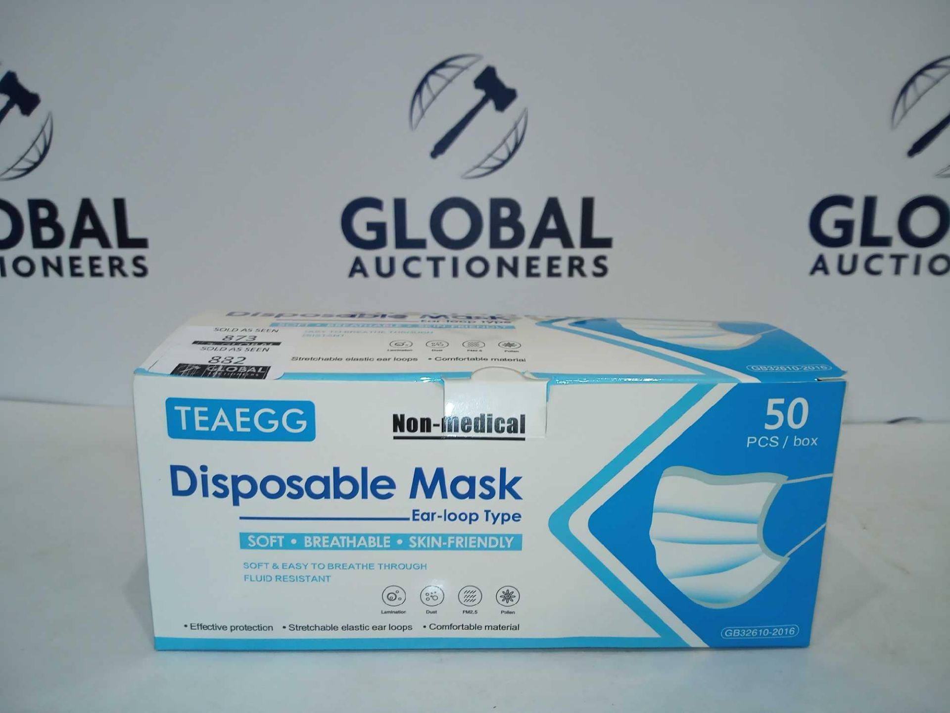 Rrp £300 Box To Contain 50 Brand New 3 Play Soft Breathable Skin Friendly Face Masks