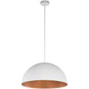 Rrp £70. Boxed Sfera White-Copper Ceiling Light.