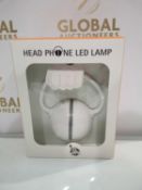 Combined RRP £75 Lot To Contain 12 Led Lamp Headphones