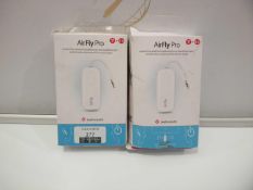 Combined Rrp £110 Lot To Contain 2 Airfly Pro Wireless Headphones To Headphones Jack Connecter