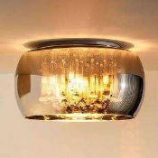 RRP £300. Boxed Pearl Lucide Modern Glass Shade Ceiling Light