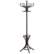 Rrp £100 Dark Wooden Antique Designed Coat Hanger