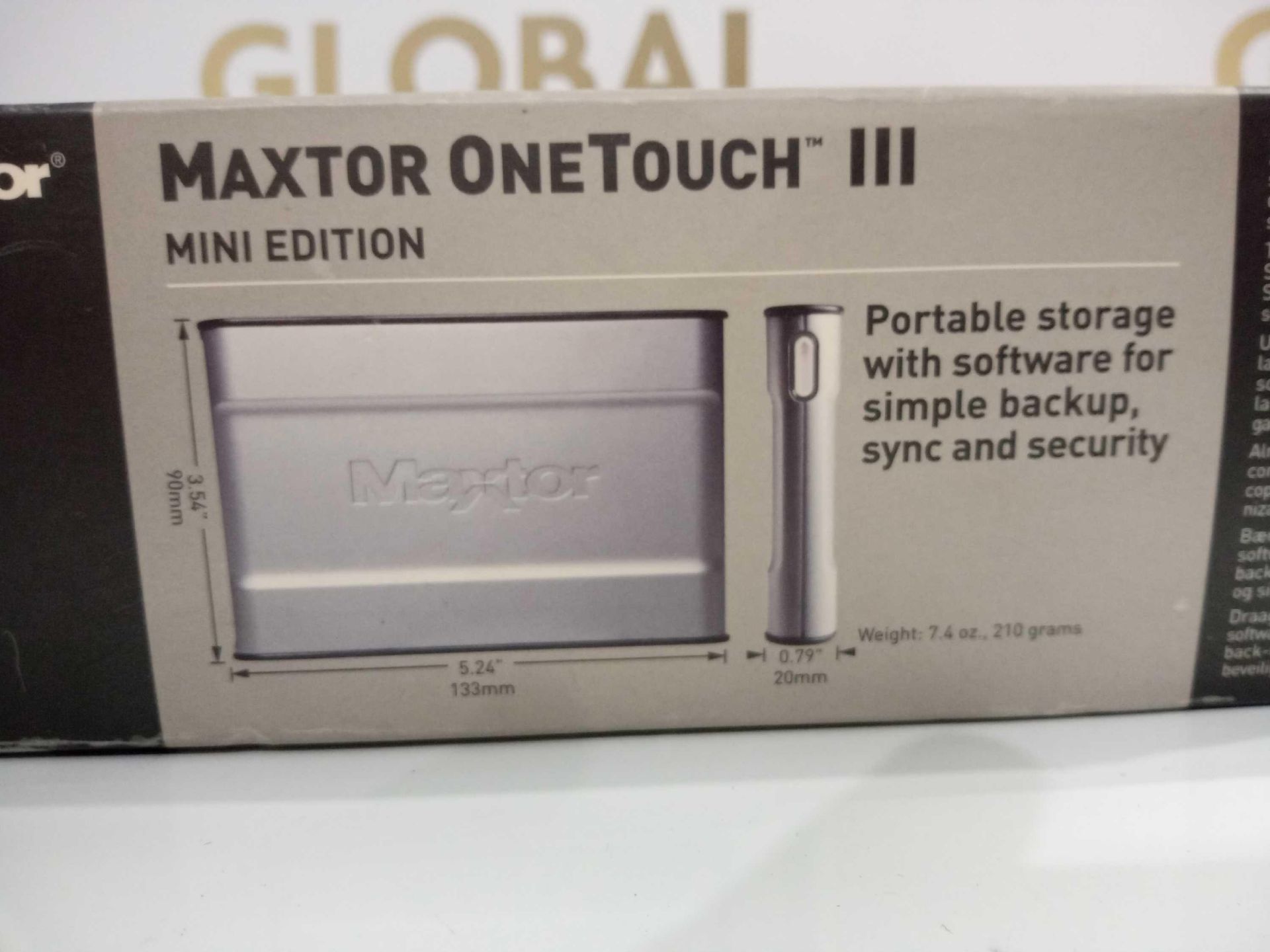 RRP £150 Boxed Maxtor One Touch Mini Edition Portable Storage
