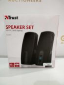 RRP £50 Boxed Trust Speaker Set For Pc And Laptop