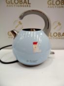 Combined RRP £80. Lot To Contain 2 Unboxed Russel Hobbs Blue Bubble Kettles.