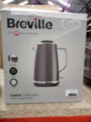 RRP £50. Boxed Breville Lustra Collection Kettle - Grey.
