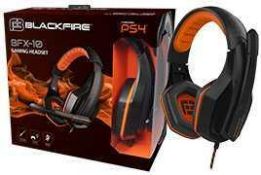Rrp £50 Boxed Black Fire Ps4 Gaming Headset
