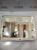 Rrp £120. Bagged Luxury Living Thermal Interlined Balmoral Natural Ready Made Curtains 165X137Cm