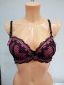 Combined Rrp £240 Lot To Contain 24 Hana Black 1508 Ladies Bra