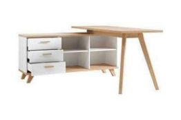 Rrp £300 White Corner Desk