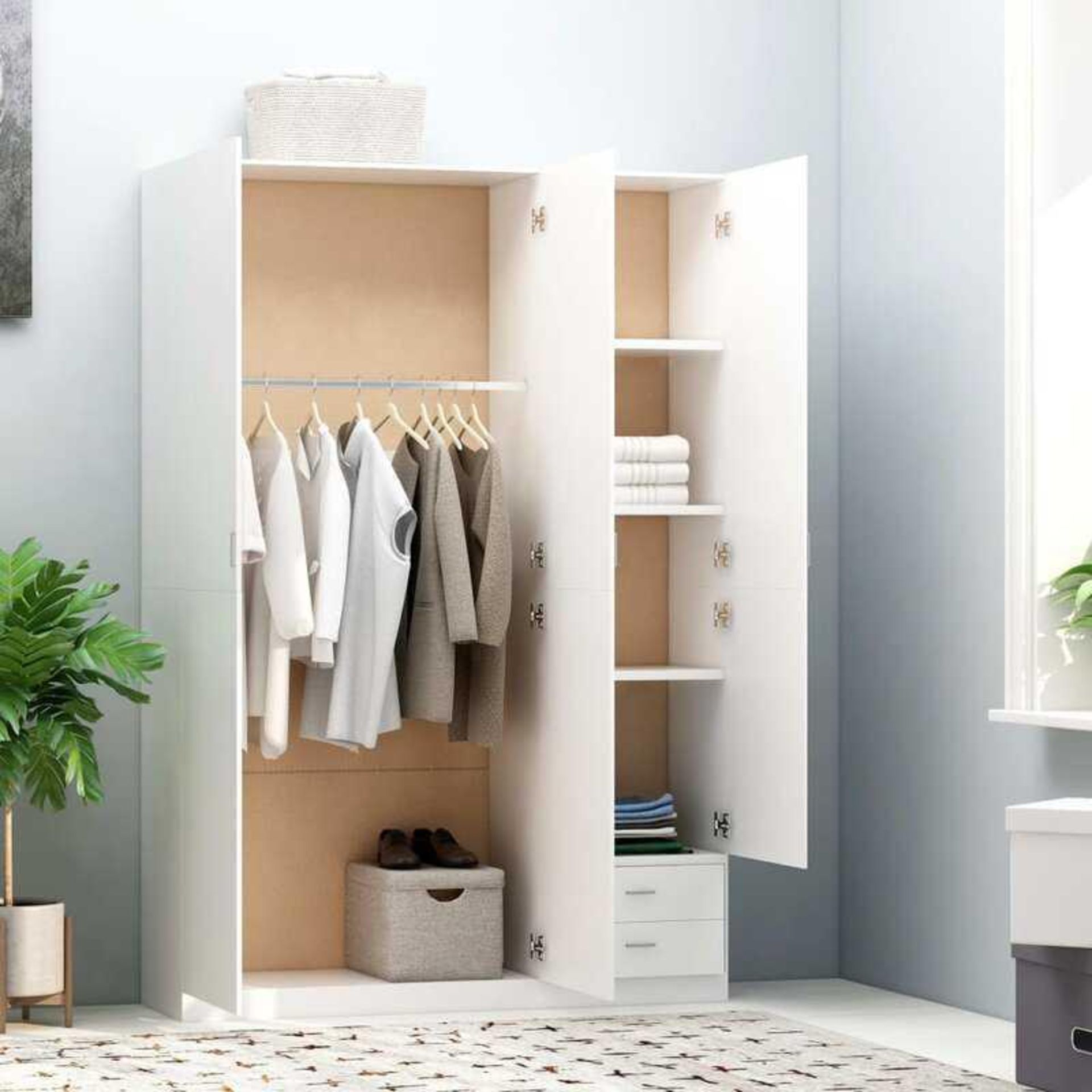 Rrp £330 Abrah Corner Wardrobe