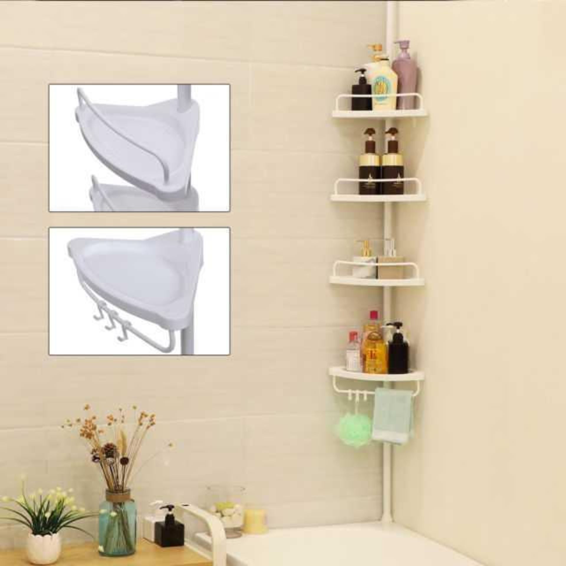 Rrp £30 Bathroom Corner Shelf