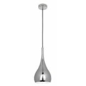 RRP £70 Boxed Nave Stainless Steel Teardrop Pendant Light (10828)