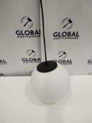 RRP £65 Boxed Single Drop Glass Globe Designer Ceiling Light