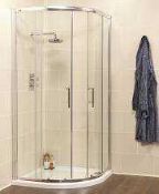 RRP £180 Liquid 900Mm Quadrant Clean Plus Double Side Chrome Finish Shower Door