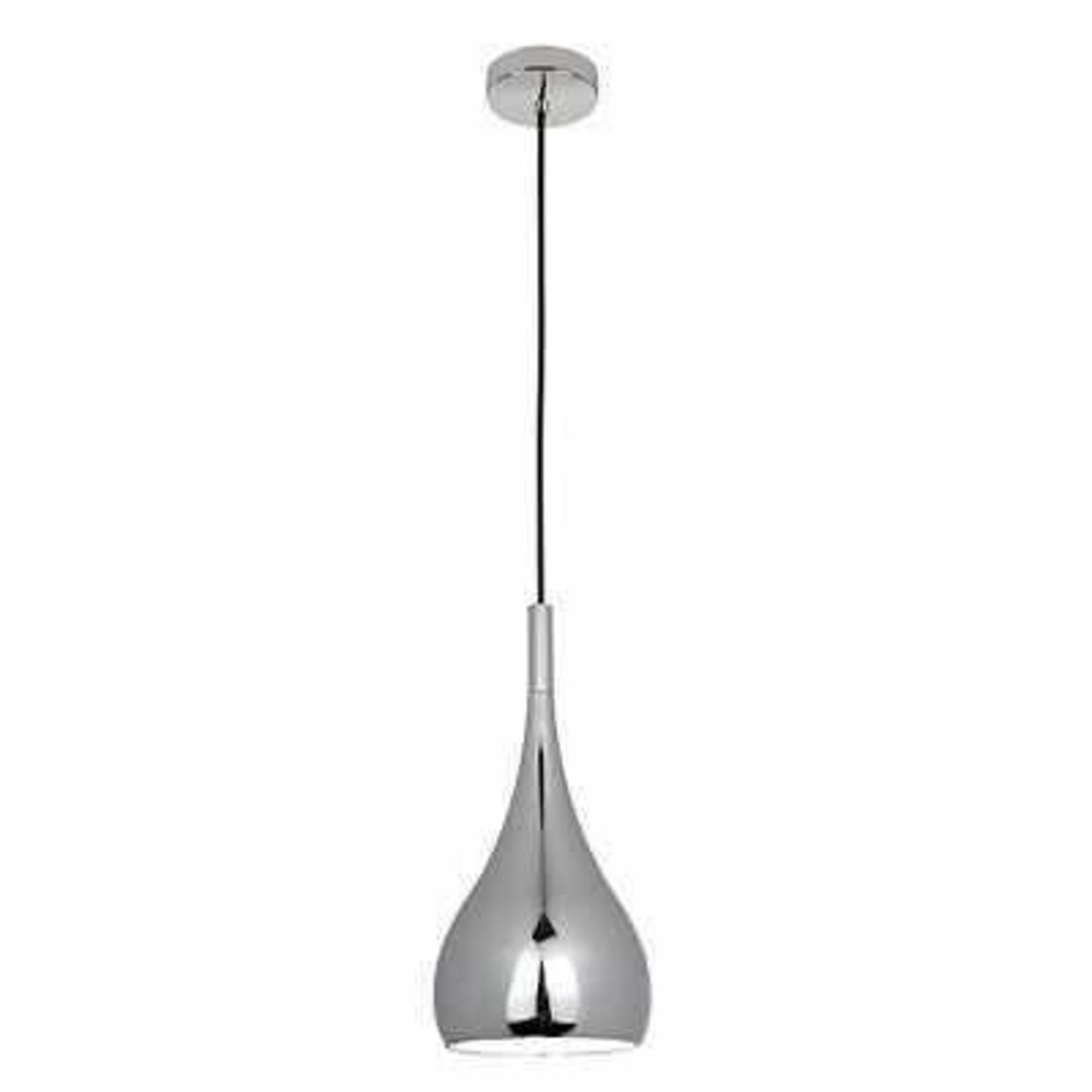 RRP £70 Boxed Nave Stainless Steel Teardrop Pendant Light (10828) - Image 2 of 2