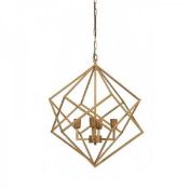 RRP £130 Boxed Drizella Gold Hanging Ceiling Light