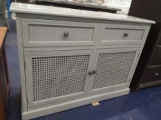Rrp £170 Grey Wooden 2 Drawer 2-Door Sideboard