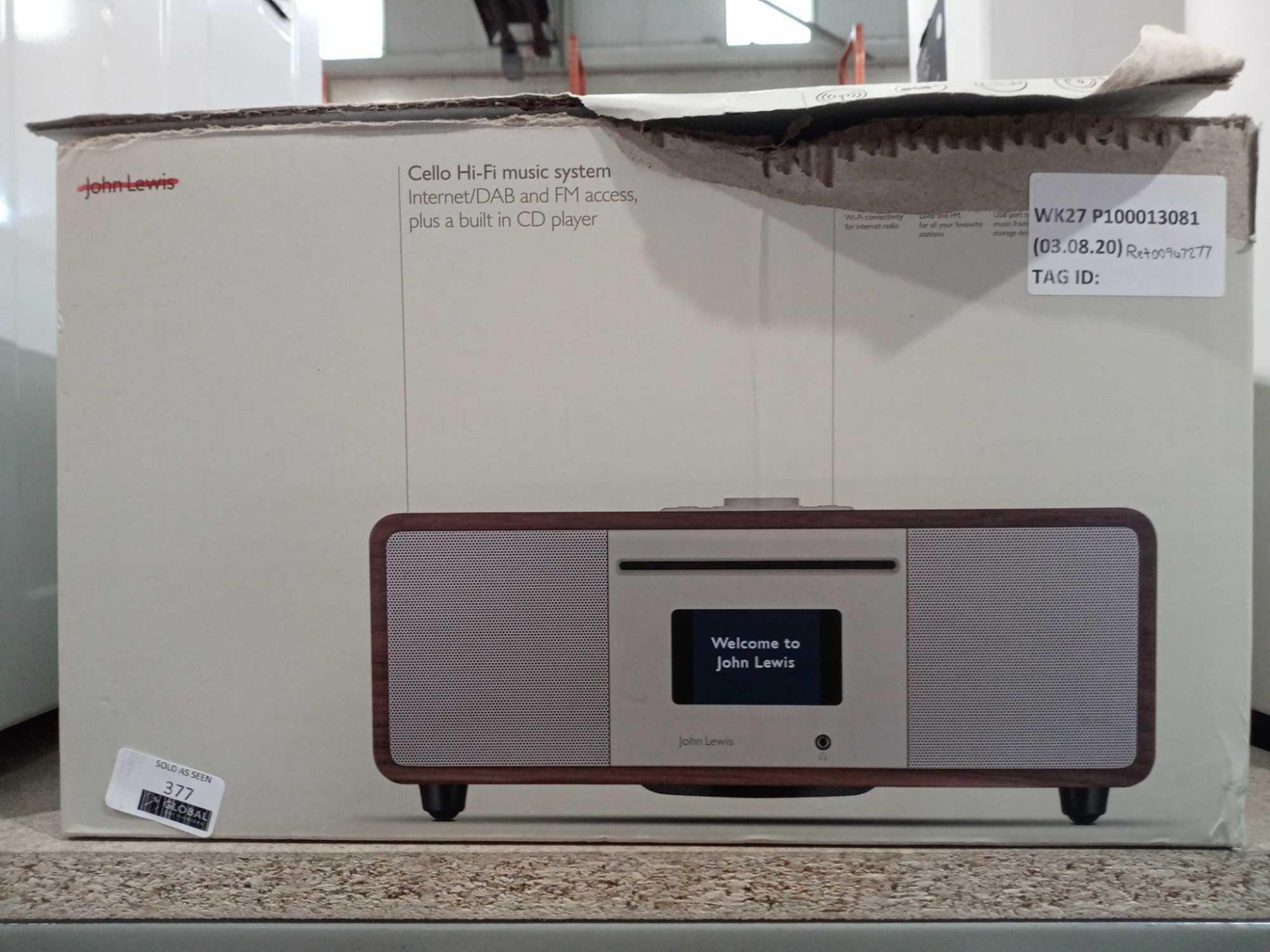 Rrp £150 Boxed John Lewis Cello Hi-Fi Music System - Image 2 of 2