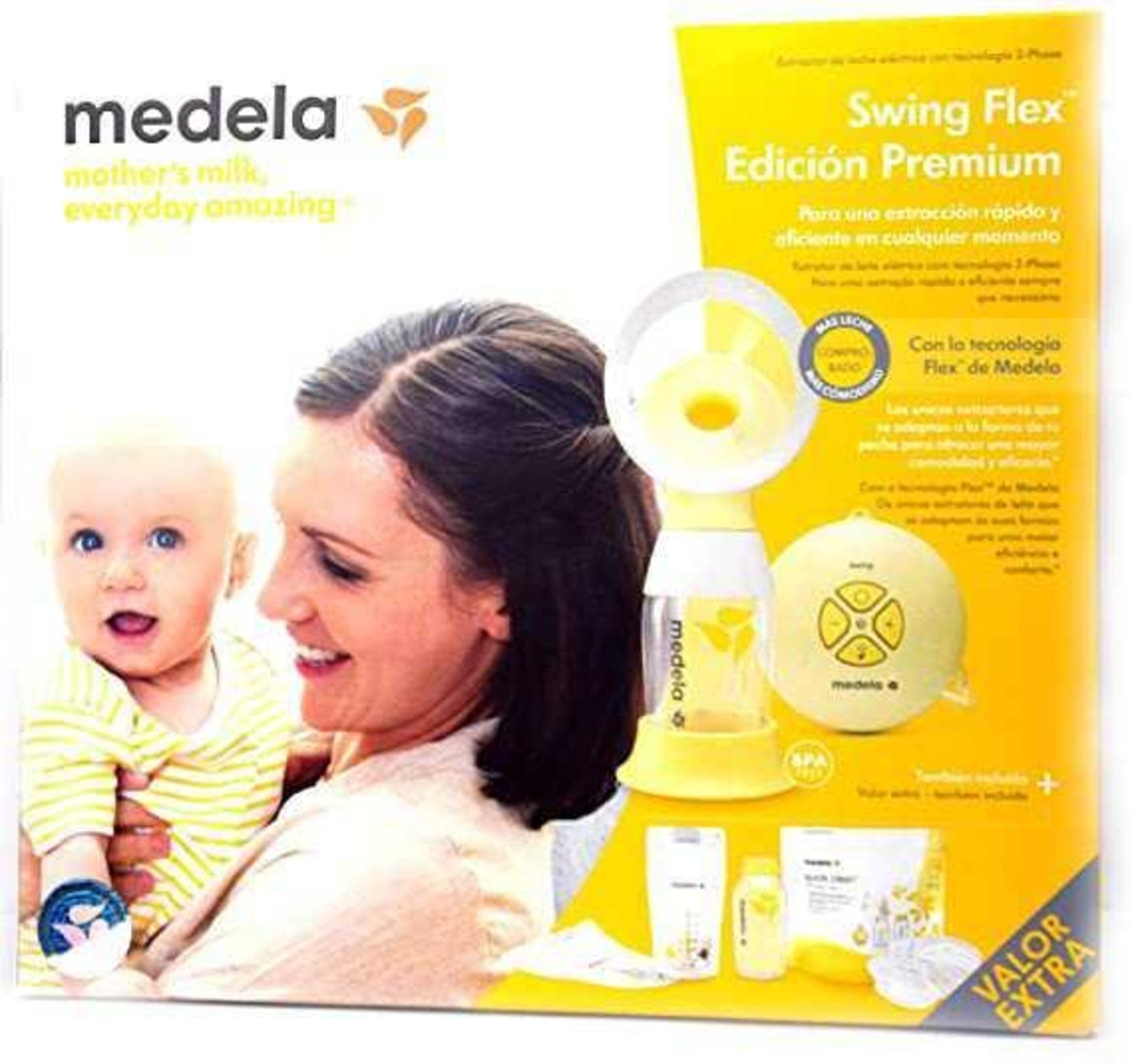 RRP £140 Boxed Medela Swing Flex Premium Edition Electric 2-Phase Breast Pump - Image 2 of 2