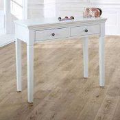 RRP £90 Solid White Wooden 2 Drawer Side/Console Table
