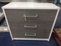 Rrp £120 3-Drawer Chest Of Drawers