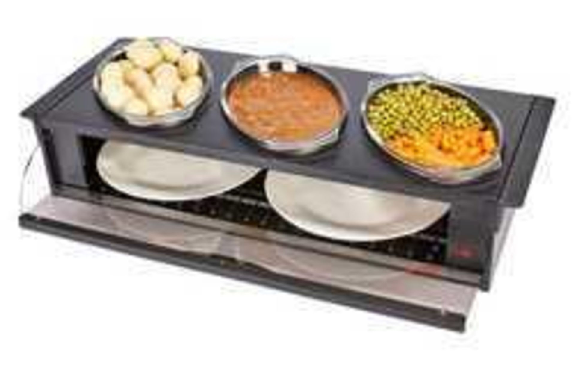 Rrp £120 Hostess H0392 Triple Compartment Heated Buffet Server